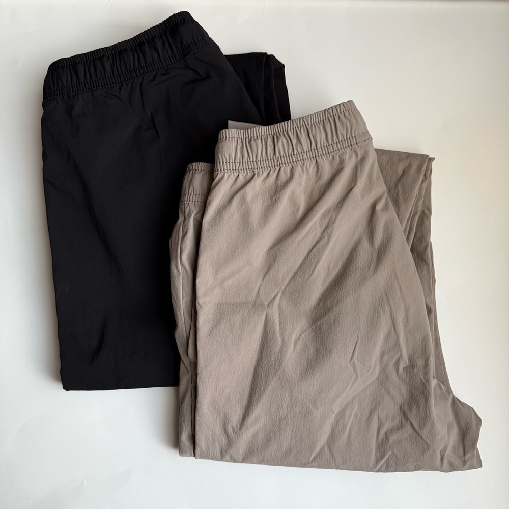 Jack & Jones Men’s Tapered Tech Pants Lot of 2 Black and Brown - Size XS (Used)